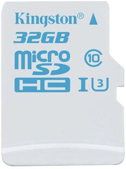 32GB microSDHC Kingston UHS-I U3 Action Card, 90R/45W bez adapteru