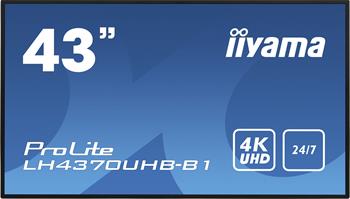 43" iiyama LH4370UHB-B1: VA, 4K UHD, 700cd/m2, 24/7, LAN, Android 9.0, černý