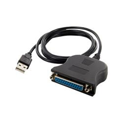 4World Adaptér USB [M] > LPT Parallel Port DB25 [F], 1.15m, černý
