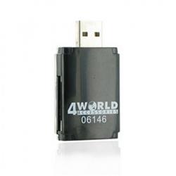 4World čtečka flash karet USB 2.0 ALL-in-ONE MS/M2/SD/microSD/MMC PenDrive