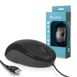 4World Myš optická BASIC2, USB, 1200dpi, černá