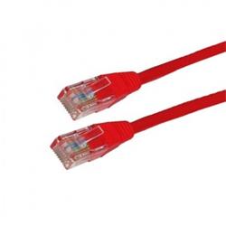 4World Síťový kabel RJ45, s krytkou, Cat. 5e UTP, 10m, Červený