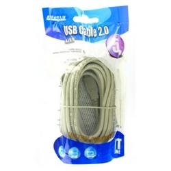 4World USB 2.0 kabel, typ A-B M/M 5m