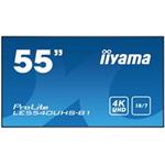 55" iiyama LE5540UHS-B1 - AMVA3,4K UHD,8ms,350cd/m2, 4000:1,16:9,VGA,HDMI,DVI,USB,RS232,RJ45,repro