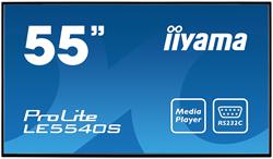 55" LCD iiyama ProLite LE5540S-B1 -FullHD,IPS, 8ms, 350cd, USB 2.0 media player, RJ45, RS232C,repro