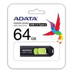 ADATA UC300/64GB/USB 3.2/USB-C/Černá