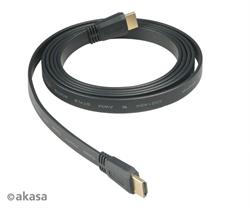 AKASA AK-CBHD05-20BK PROSLIM Sleek and Slim 2M HDMI Cable with gold plate connectors and 3D