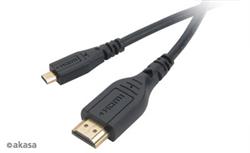 AKASA AK-CBHD08-15BK HDMI Micro to HDMI cable, 1.5M with gold plate connectors