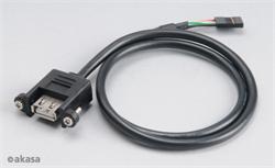 AKASA AK-CBUB06-60BK Internal to External USB cable adapter for the DIY enthusiast
