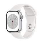 Apple Watch S8/41mm/Silver/Sport Band/White