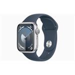 Apple Watch S9/41mm/Silver/Sport Band/Storm Blue/-M/L