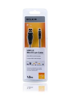 Belkin kabel USB 2.0 A/mini B 5-pin řada standard, 1,8m