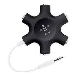 Belkin RockStar rozbočovací adaptér 5 portů 3.5 jack pro připojení sluchátek - černý
