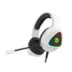 CANYON Herní headset Shadder GH-6, RGB podsvícení, USB + 3,5mm jack, 2m kabel, bílý