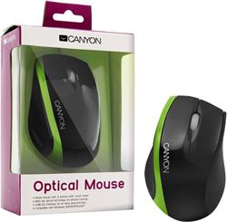 CANYON myš optická, 3tl., 800dpi, USB, černo-zlatá