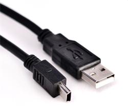 CRONO kabel propojovací USB 2.0 mini/ samec A/mini B/ 5-pinů/ 1,8m