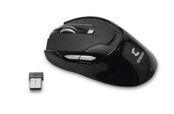 CRONO myš OP-627/ bezdrátová 2.4GHz/ 1600 dpi/ optická/ 6 tlačítek/ USB/ černá