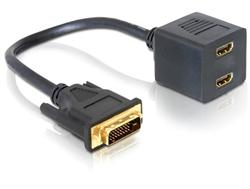 Delock adaptér DVI 25 samect > 2x HDMI samice