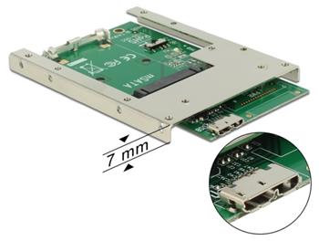 Delock adaptér USB 3.0 > mSATA s 2.5" rámečkem (7 mm)