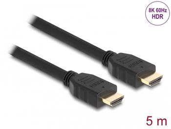 Delock High Speed HDMI kabel, 48 Gbps, 8K 60 Hz, černý, 5 m