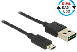 Delock kabel EASY-USB 2.0 Type-A samec > EASY-USB 2.0 Type Micro-B samec černý 0,5 m
