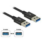 Delock Kabel SuperSpeed USB 10 Gbps (USB 3.1 Gen 2) USB Typ-A samec > USB Typ-A samec 0,5 m koaxiál černý Premium