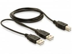 Delock kabel USB 2.0-B > USB-A napájení + napájení/data