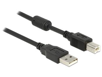 Delock kabel USB 2.0 typ A samec > USB 2.0 typ B samec 1m černý