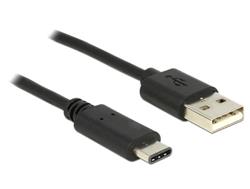 Delock Kabel USB 2.0 Typ-A samec > USB Type-C™ 2.0 samec 0,5 m černý