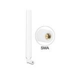 Delock LTE anténa SMA 0 ~ 4 dBi  všesměrová otočná s flexibilním kloubem -  bílá