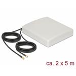 Delock LTE MIMO Antenna 2 x SMA Plug 8 dBi directional with connection cable RG-58 5 m white outdoor