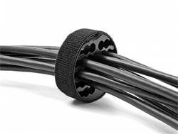 Delock Pořadač kabelů s kabelovým úvazkem na suchý zip, černý