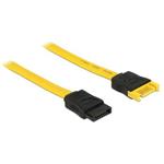 Delock Prodlužovací kabel SATA 6 Gb/s samec > SATA samice 20 cm žlutý
