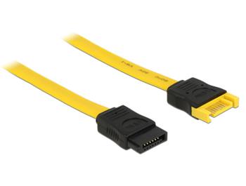 Delock Prodlužovací kabel SATA 6 Gb/s samec > SATA samice 70 cm žlutý