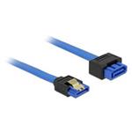Delock Prodlužovací kabel SATA 6 Gb/s samice přímý > SATA samec přímý 20 cm modrý západka