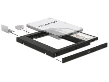 Delock Slim SATA 5.25” instalační rámeček pro 1 x 2.5” SATA HDD do 9,5 mm