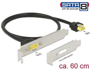 Delock Záslepka do slotu SATA 6 Gb/s samice interní > SATA samec s pin 8 napájení externí 60 cm