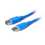Digitalbox BASIC.LNK kabel USB 3.0 AM-BM 1.8m 5Gbps, modrý