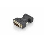 Digitus DVI adapter, DVI(24+5) - HD15 M/F,  DVI-I dual link, bl
