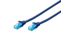 Digitus Ecoline Patch Cable, UTP, CAT 5e, AWG 26/7, modrý 10m, 1ks