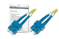 DIGITUS Fiber Optic Patch Cord, SC to SC, OS2, Singlemode 09/125 µ, Duplex, Length 2m