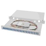Digitus Fiber Optic Sliding Splice Box, 1U, Equipped 24x LC duplex, incl. M 25 Screw, Splice Cassette Singlemode OS2, C