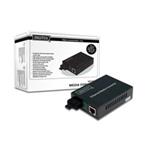 DIGITUS Media Converter, Multimode 10/100Base-TX to 100Base-FX, Incl. PSU SC connector, Up to 2km
