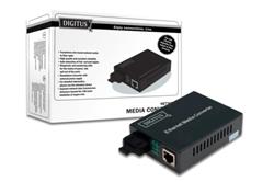 DIGITUS Media Converter, Multimode, 10/100Base-TX to 100Base-FX, Incl. PSU ST connector, Up to 2km
