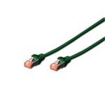 Digitus Patch Cable, S-FTP, CAT 6, AWG 27/7, LSOH, Měď, zelený 0,5m