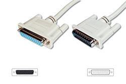 Digitus Prodlužovací kabel datového přenosu, sériový/paralelní, D-Sub25, samec/samice, 2,0 m, lisovaný,