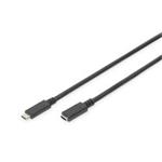 Digitus Prodlužovací kabel USB C na C samec/samice 1,5 m, 3A, 480 MB, verze 2.0, bl