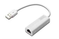 DigitusUSB 2.0 na Fast Ethernet Adapter, 1, RJ 45, USB-Male, 10/100Mbit, XP, Vista, 7, Max OS X