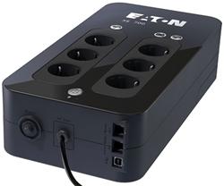 EATON UPS 3S 700FR, Off-line, Tower, 700VA/420W, výstup 6x FR, USB, bez ventilátoru