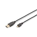 Ednet USB 2.0 propojovací kabel, type  A - micro B  M/M, 1.0m, USB 2.0 conform, UL, gold, bl